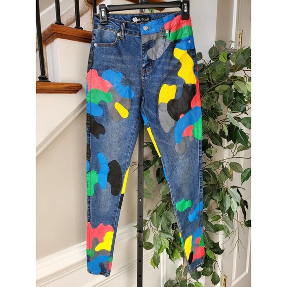 Filthy Wealth Women Blue Denim Cotton Skinny Legs Mid Rise Casual Jeans Size 26 - Picture 12 of 12